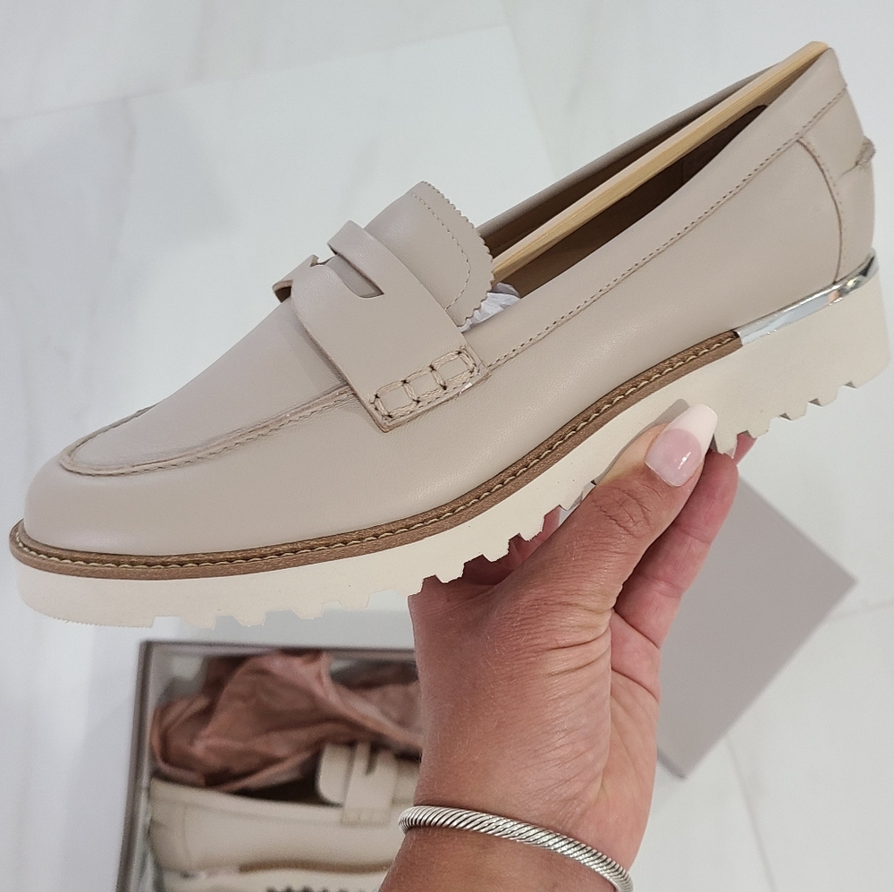 Franco Sarto "Cedra" Steele Leather loafers